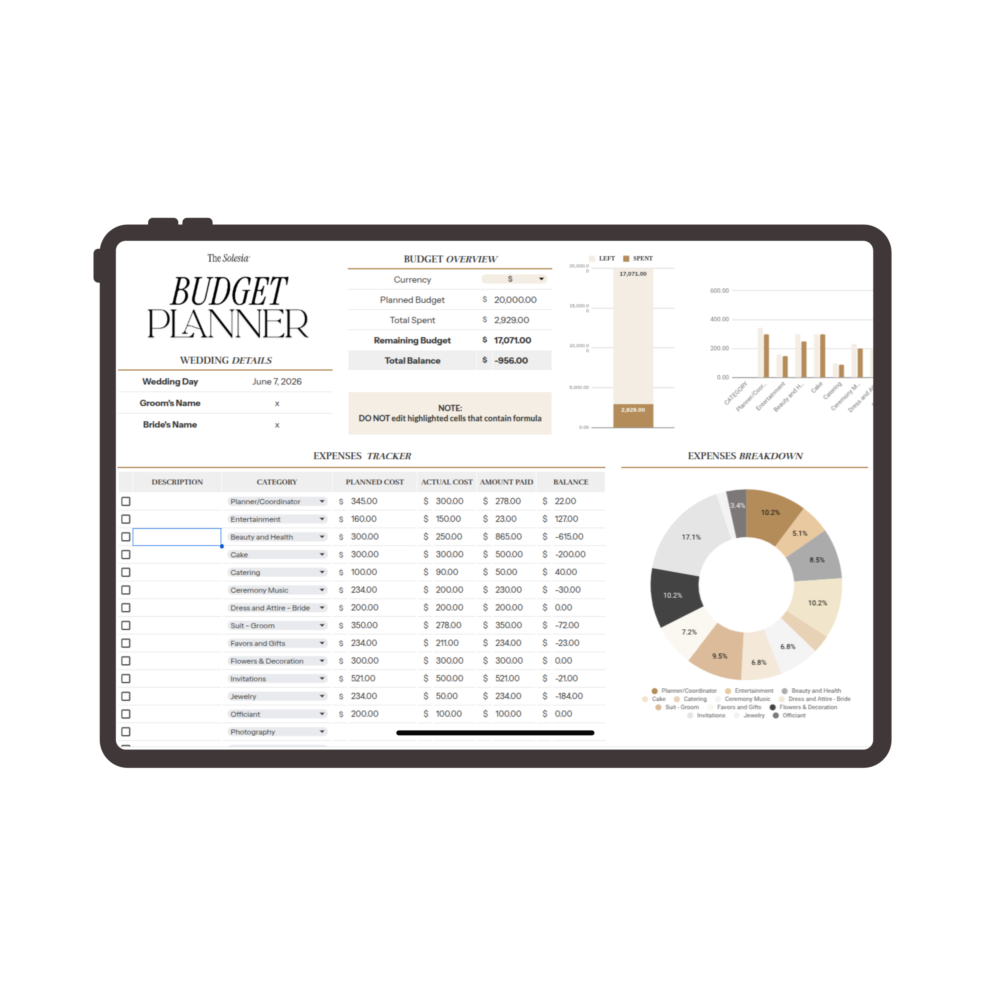 The Solesia Wedding Planner Bundle