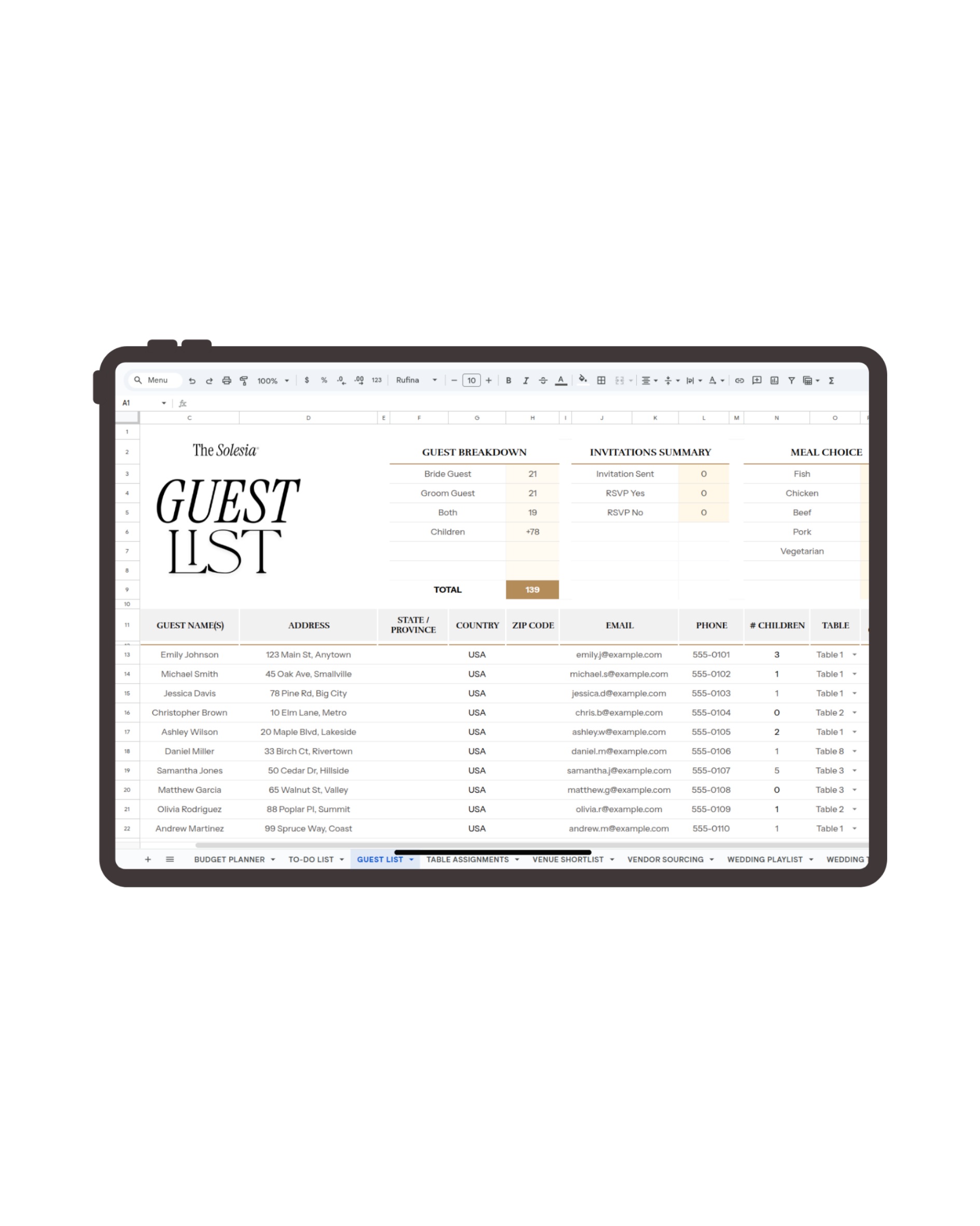 The Solesia Wedding Planner