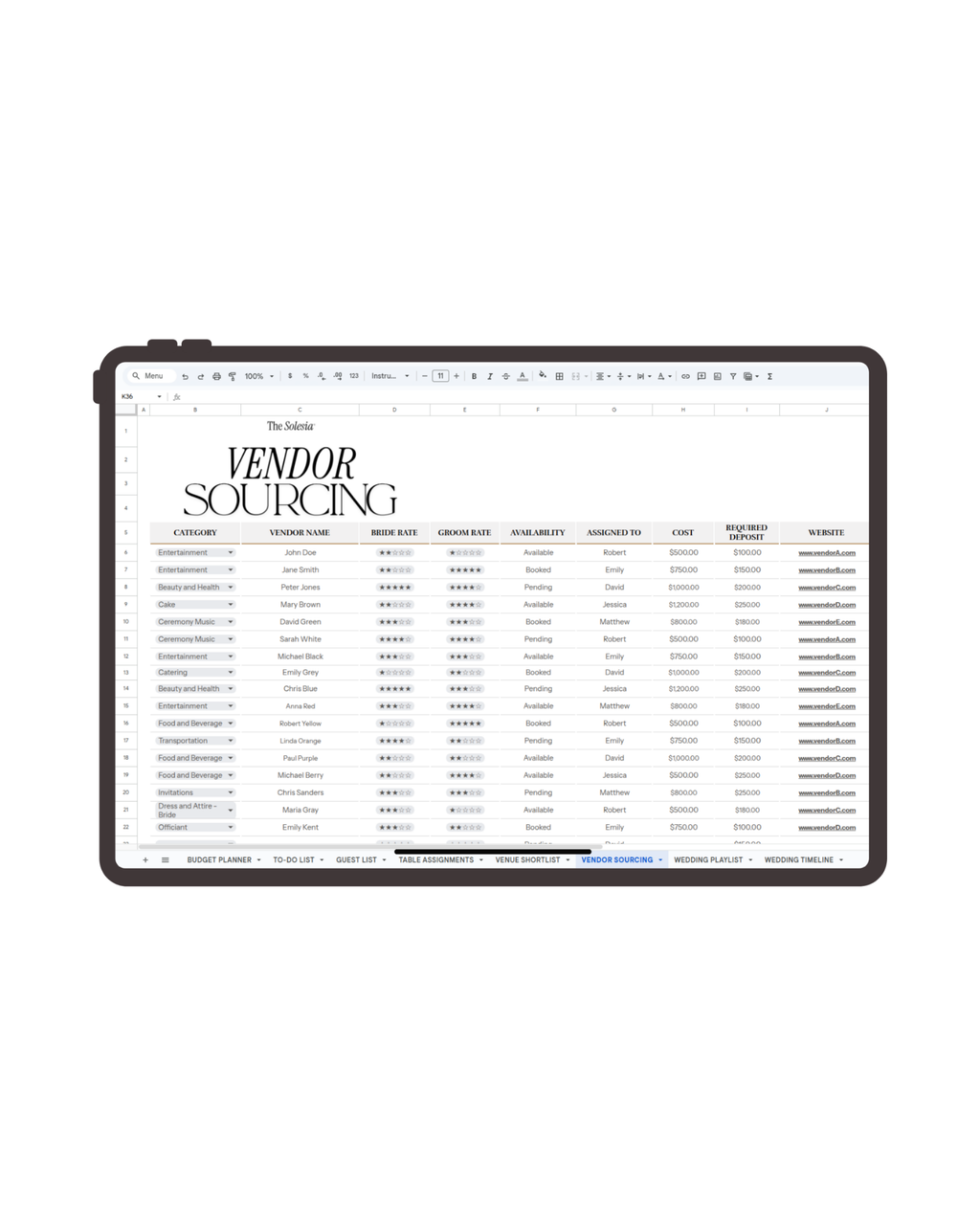 The Solesia Wedding Planner